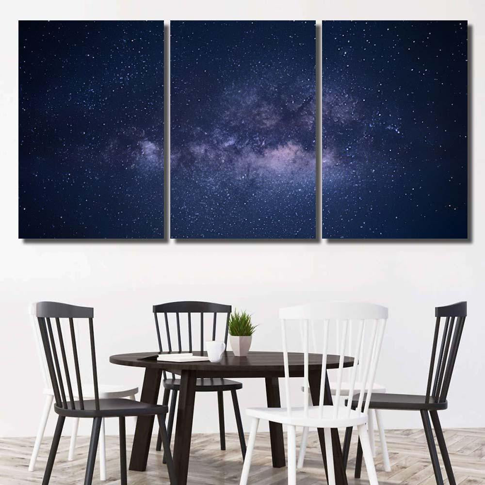 Milky Way 104 Galaxy Sky and Space Multi Piece Panel Canvas Home Decor Housewarming Gift Ideas Poster Canvas Gallery Prints