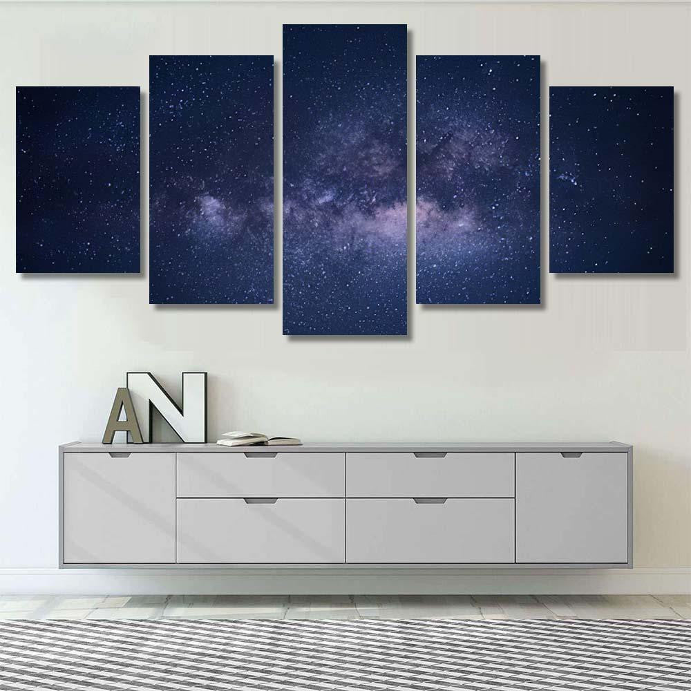 Milky Way 104 Galaxy Sky and Space Multi Piece Panel Canvas Home Decor Housewarming Gift Ideas Poster Canvas Gallery Prints