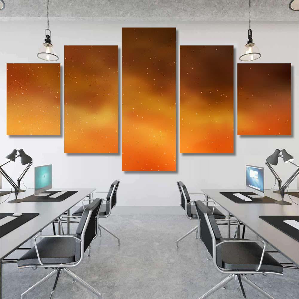 Light Orange Vector Background Galaxy Stars Galaxy Sky and Space Multi Piece Panel Canvas Home Decor Housewarming Gift Ideas Poster Canvas Gallery Prints