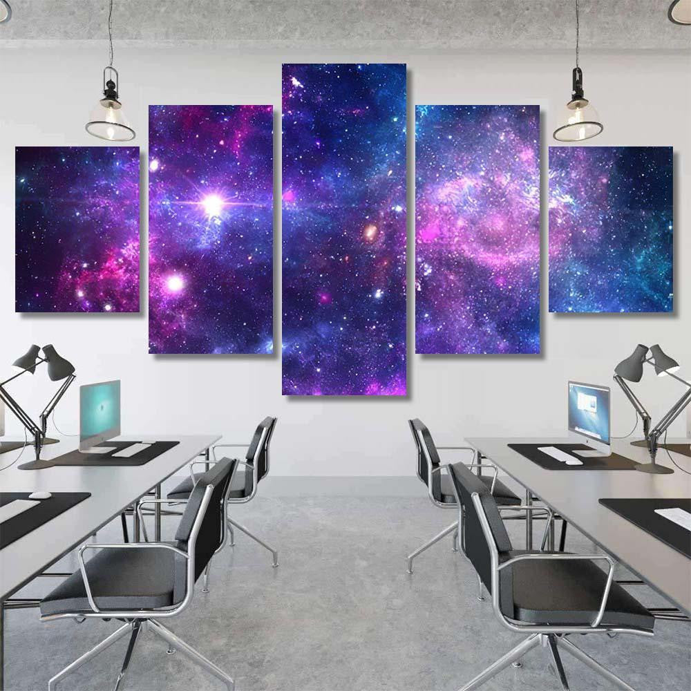 Planets Galaxy Cosmos Physical Cosmology Science Galaxy Sky and Space Multi Piece Panel Canvas Home Decor Housewarming Gift Ideas Poster Canvas Gallery Prints