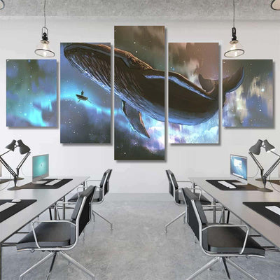 Outer Space Journey Concept Showing Man Galaxy Sky and Space Multi Piece Panel Canvas Home Decor Housewarming Gift Ideas Poster Canvas Gallery Prints