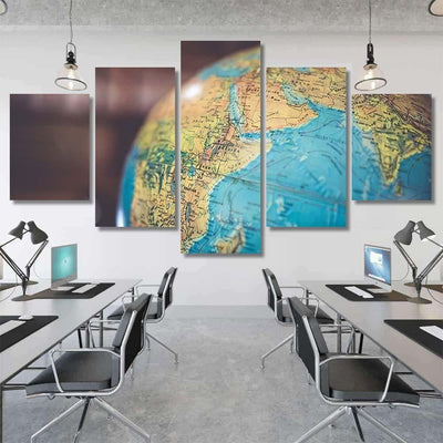 Globe Sphere Orb Model Effigy Vintage 2 Galaxy Sky and Space Multi Piece Panel Canvas Home Decor Housewarming Gift Ideas Poster Canvas Gallery Prints
