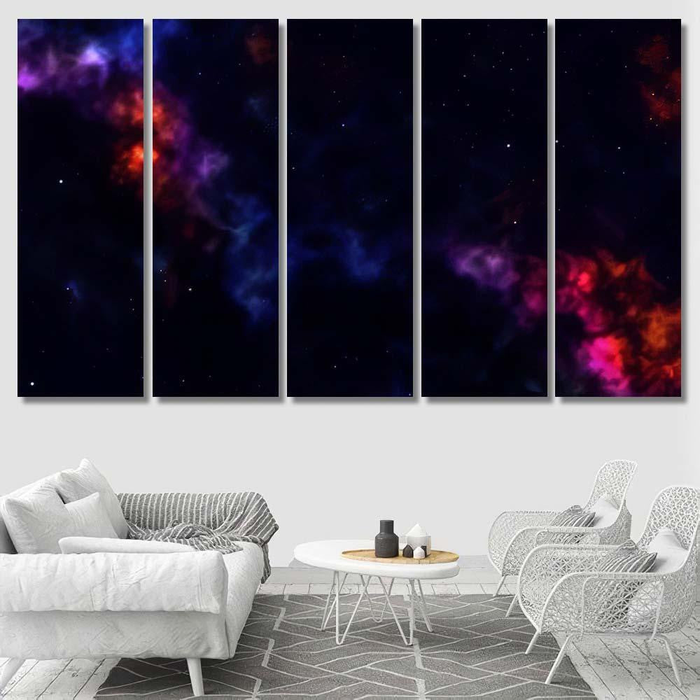 Space Background Fantastic Outer View Realistic 10 Galaxy Sky and Space Multi Piece Panel Canvas Home Decor Housewarming Gift Ideas Poster Canvas Gallery Prints