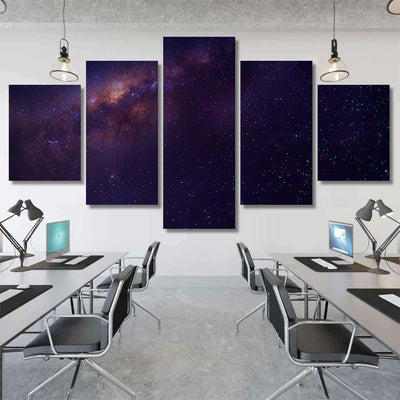 Milky Way Galaxy Star Space Dust 7 Galaxy Sky and Space Multi Piece Panel Canvas Home Decor Housewarming Gift Ideas Poster Canvas Gallery Prints