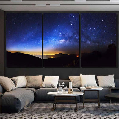 Panorama Milky Way Galaxy Doi Inthanon Galaxy Sky and Space Multi Piece Panel Canvas Home Decor Housewarming Gift Ideas Poster Canvas Gallery Prints