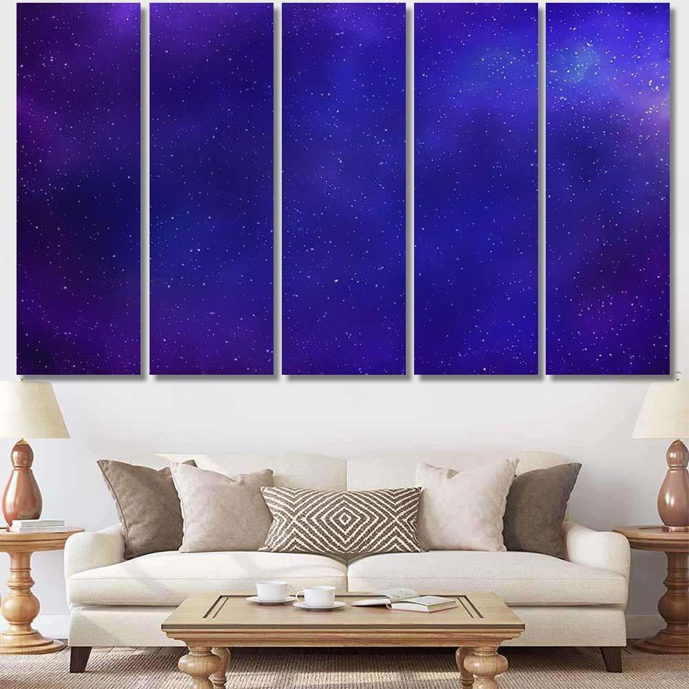 Milky Way Galaxy Stars Space Background Galaxy Sky and Space Multi Piece Panel Canvas Home Decor Housewarming Gift Ideas Poster Canvas Gallery Prints