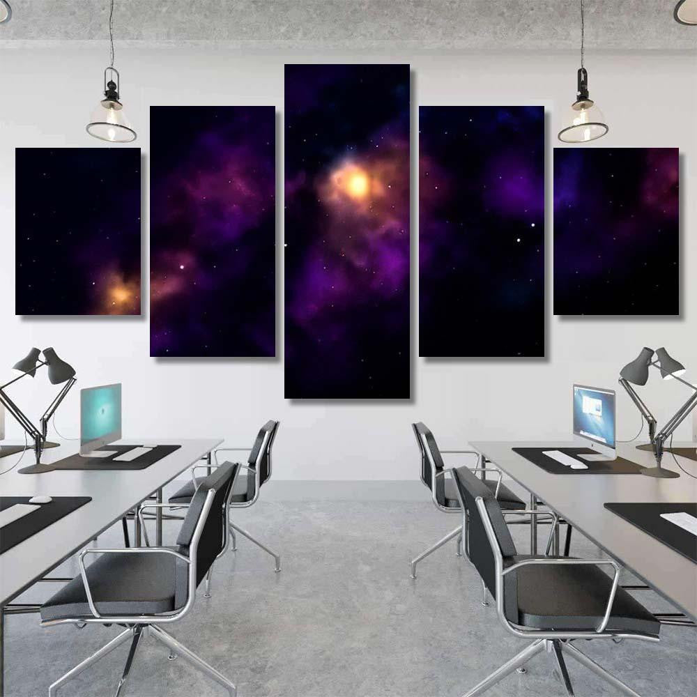 Space Background Fantastic Outer View Realistic 11 Galaxy Sky and Space Multi Piece Panel Canvas Home Decor Housewarming Gift Ideas Poster Canvas Gallery Prints