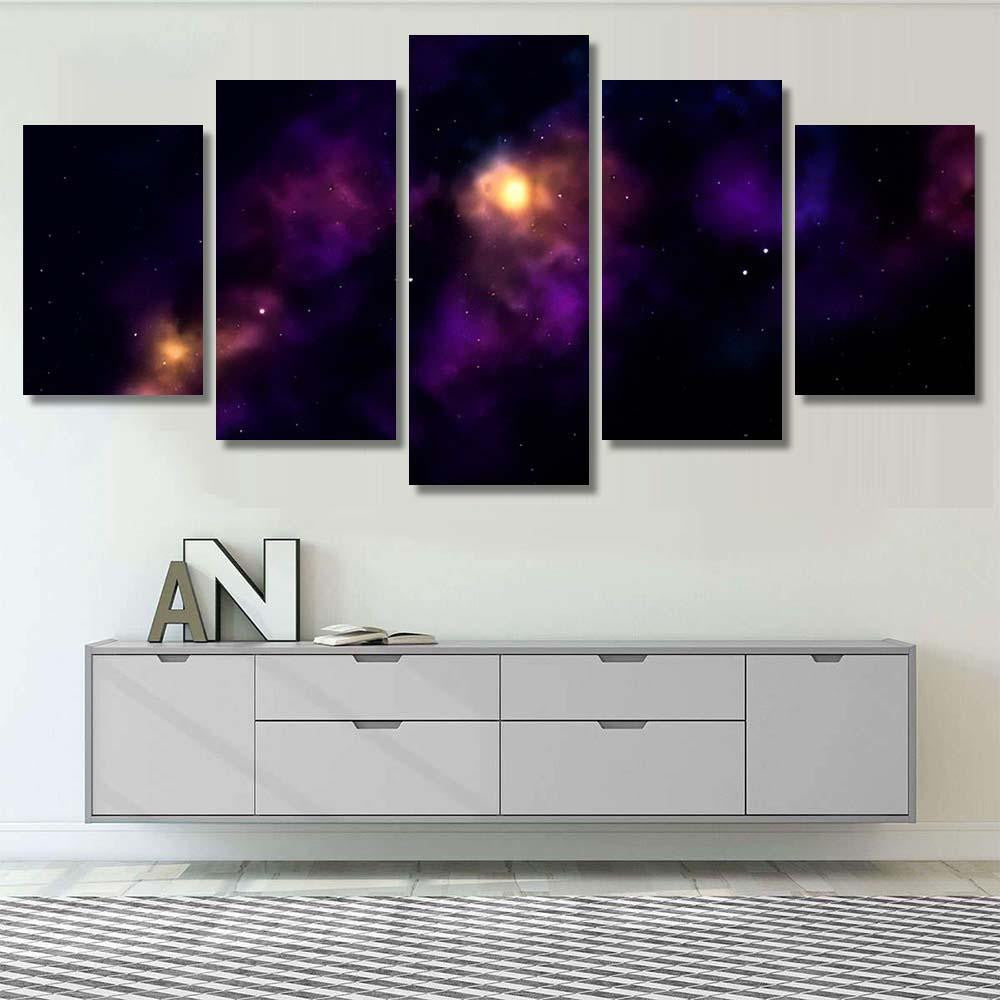 Space Background Fantastic Outer View Realistic 11 Galaxy Sky and Space Multi Piece Panel Canvas Home Decor Housewarming Gift Ideas Poster Canvas Gallery Prints