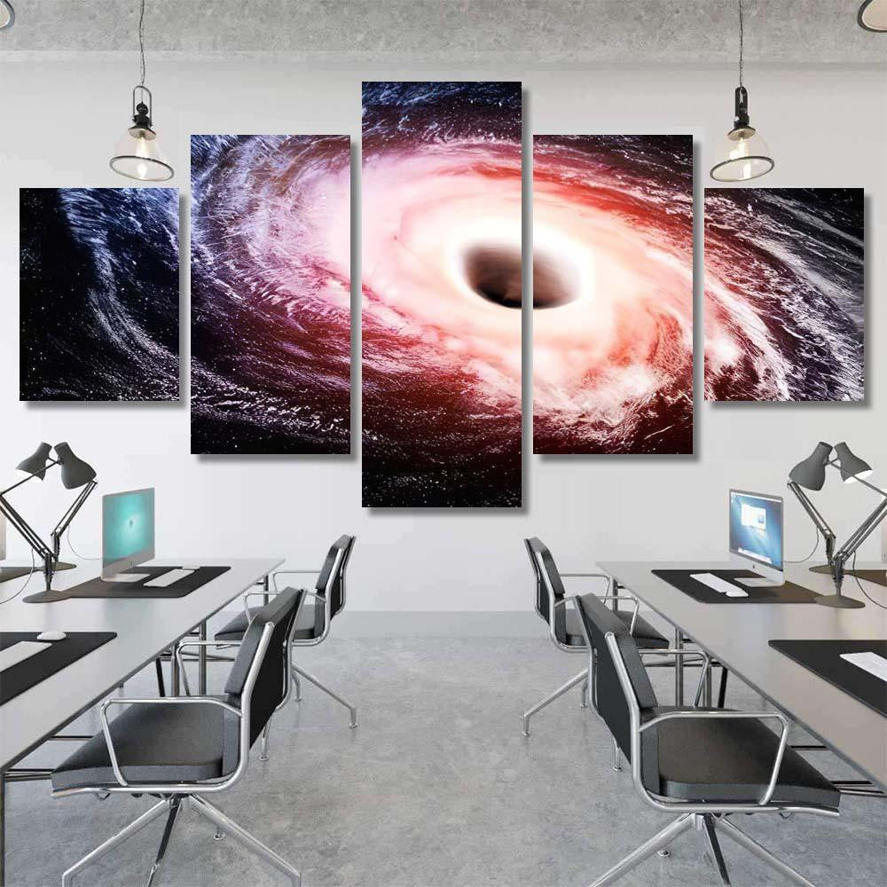 Hole Black Space Way Fiction Hydrogen 1 Galaxy Sky and Space Multi Piece Panel Canvas Home Decor Housewarming Gift Ideas Poster Canvas Gallery Prints