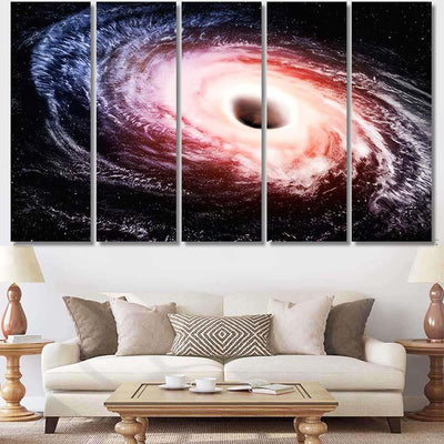 Hole Black Space Way Fiction Hydrogen 1 Galaxy Sky and Space Multi Piece Panel Canvas Home Decor Housewarming Gift Ideas Poster Canvas Gallery Prints