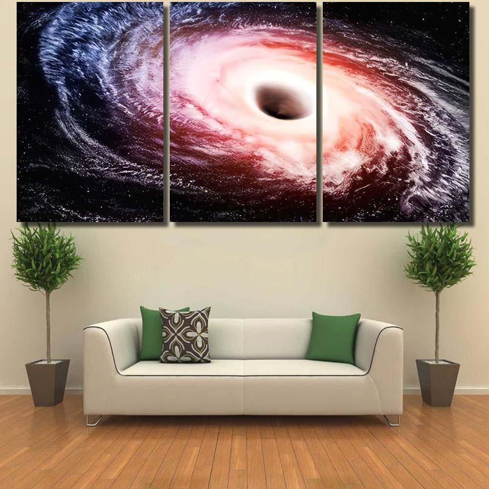 Hole Black Space Way Fiction Hydrogen 1 Galaxy Sky and Space Multi Piece Panel Canvas Home Decor Housewarming Gift Ideas Poster Canvas Gallery Prints