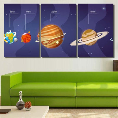 Space Planets Asteroid Moon Fantastic Cosmic Galaxy Sky and Space Multi Piece Panel Canvas Home Decor Housewarming Gift Ideas Poster Canvas Gallery Prints