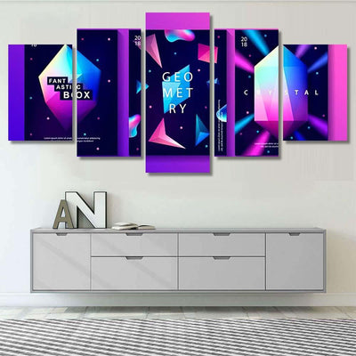 Set Abstract Trendy Cosmic Posters Crystal 1 Galaxy Sky and Space Multi Piece Panel Canvas Home Decor Housewarming Gift Ideas Poster Canvas Gallery Prints