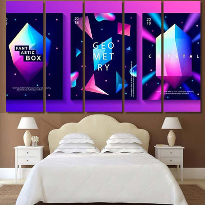 Set Abstract Trendy Cosmic Posters Crystal 1 Galaxy Sky and Space Multi Piece Panel Canvas Home Decor Housewarming Gift Ideas Poster Canvas Gallery Prints