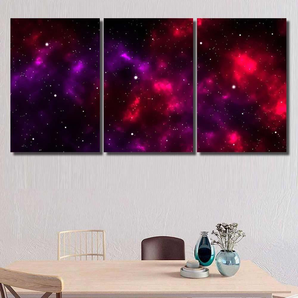 Space Galaxy Background Shining Stars Nebul A3 Galaxy Sky and Space Multi Piece Panel Canvas Home Decor Housewarming Gift Ideas Poster Canvas Gallery Prints