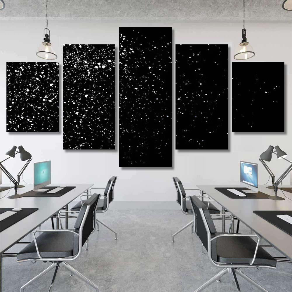 Grainy Abstract Texture On Black Background 1 Galaxy Sky and Space Multi Piece Panel Canvas Home Decor Housewarming Gift Ideas Poster Canvas Gallery Prints