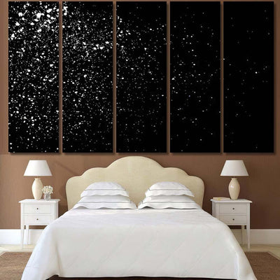 Grainy Abstract Texture On Black Background 1 Galaxy Sky and Space Multi Piece Panel Canvas Home Decor Housewarming Gift Ideas Poster Canvas Gallery Prints