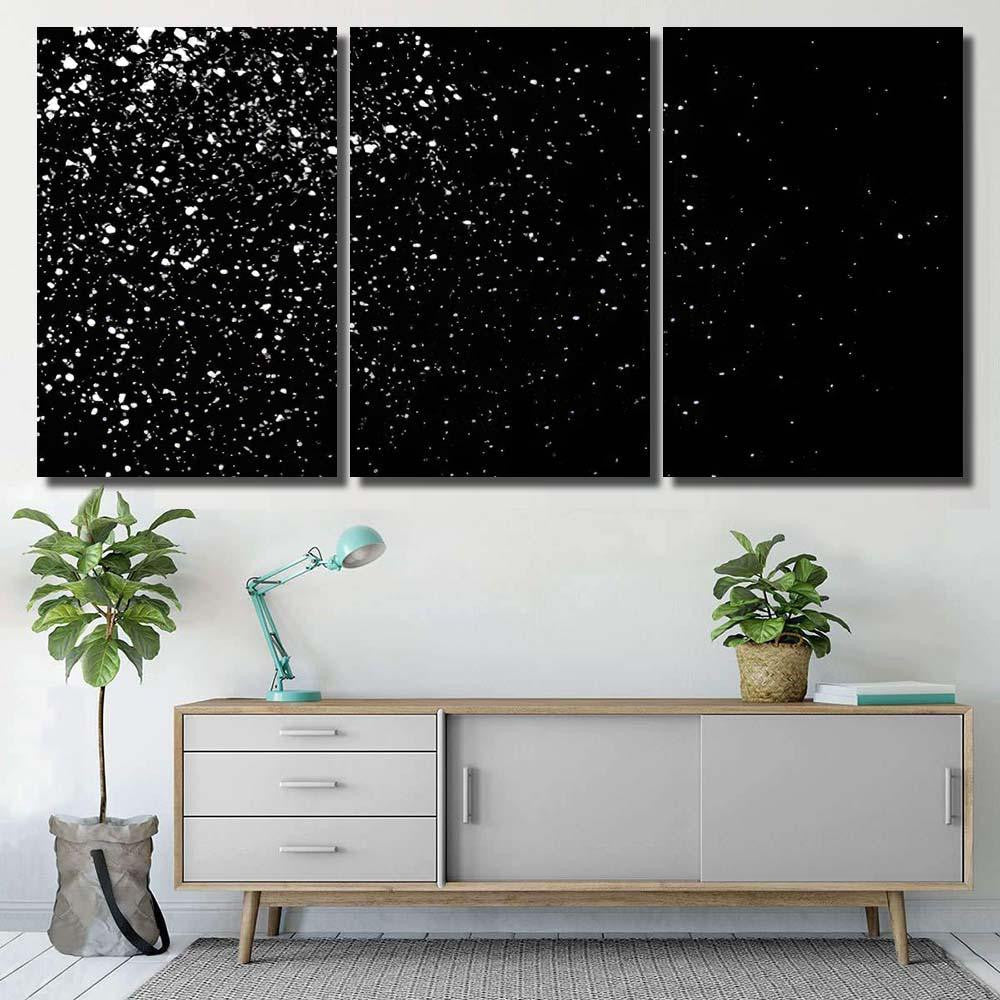 Grainy Abstract Texture On Black Background 1 Galaxy Sky and Space Multi Piece Panel Canvas Home Decor Housewarming Gift Ideas Poster Canvas Gallery Prints