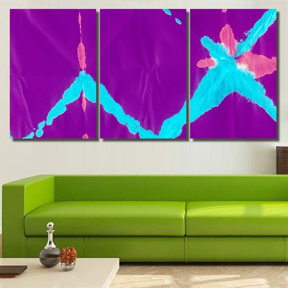 Neon Tie Dye Pattern Hippie Galaxy Galaxy Sky and Space Multi Piece Panel Canvas Home Decor Housewarming Gift Ideas Poster Canvas Gallery Prints