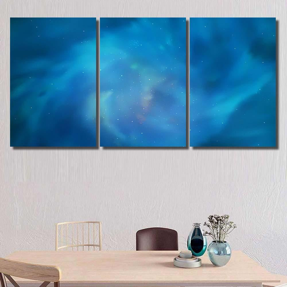 Light Blue Vector Pattern Night Sky Galaxy Sky and Space Multi Piece Panel Canvas Home Decor Housewarming Gift Ideas Poster Canvas Gallery Prints