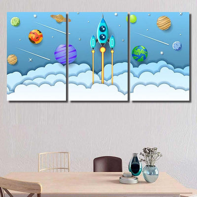 Space Planet Galaxy Universe Background Vector Galaxy Sky and Space Multi Piece Panel Canvas Home Decor Housewarming Gift Ideas Poster Canvas Gallery Prints