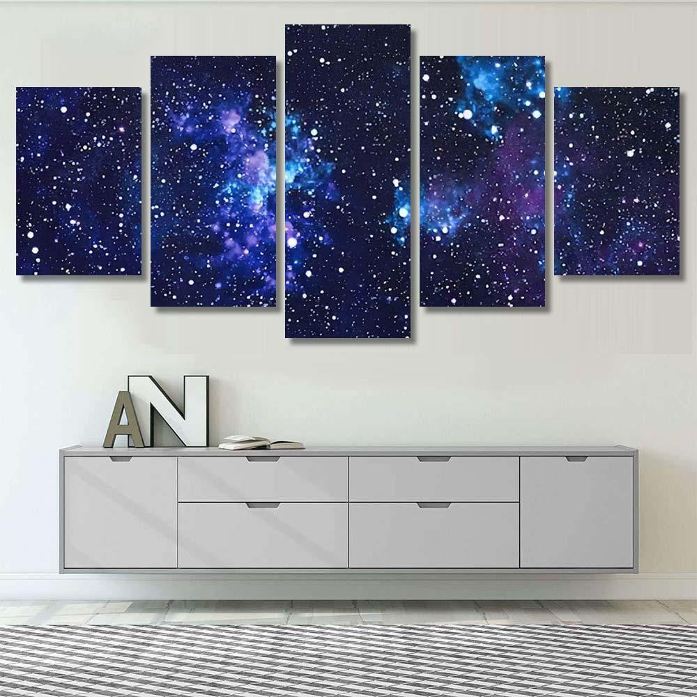 Starry Outer Space Background Texture 1 1 Galaxy Sky and Space Multi Piece Panel Canvas Home Decor Housewarming Gift Ideas Poster Canvas Gallery Prints