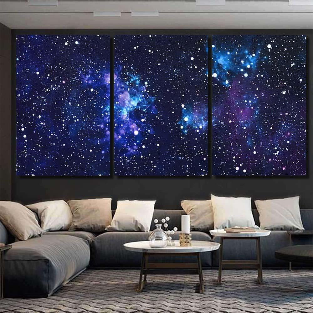 Starry Outer Space Background Texture 1 1 Galaxy Sky and Space Multi Piece Panel Canvas Home Decor Housewarming Gift Ideas Poster Canvas Gallery Prints