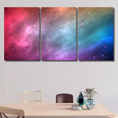 Space Background Color Nebula Shining Stars Galaxy Sky and Space Multi Piece Panel Canvas Home Decor Housewarming Gift Ideas Poster Canvas Gallery Prints