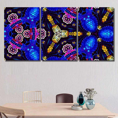 Psychedelic Ornament Surrealism Bright Neon Planet Galaxy Sky and Space Multi Piece Panel Canvas Home Decor Housewarming Gift Ideas Poster Canvas Gallery Prints