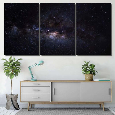 Milky Way Galaxy Stars Space Dust 3 1 Galaxy Sky and Space Multi Piece Panel Canvas Home Decor Housewarming Gift Ideas Poster Canvas Gallery Prints