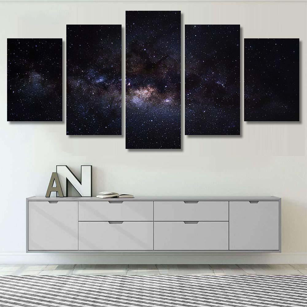 Milky Way Galaxy Stars Space Dust 3 1 Galaxy Sky and Space Multi Piece Panel Canvas Home Decor Housewarming Gift Ideas Poster Canvas Gallery Prints