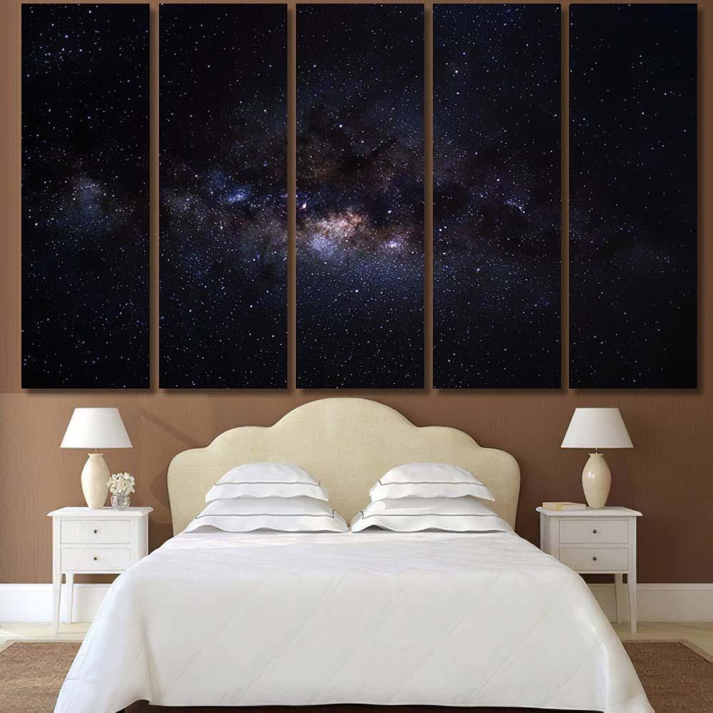 Milky Way Galaxy Stars Space Dust 3 1 Galaxy Sky and Space Multi Piece Panel Canvas Home Decor Housewarming Gift Ideas Poster Canvas Gallery Prints