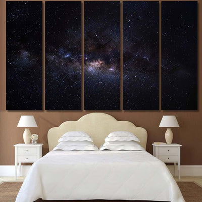 Milky Way Galaxy Stars Space Dust 3 1 Galaxy Sky and Space Multi Piece Panel Canvas Home Decor Housewarming Gift Ideas Poster Canvas Gallery Prints