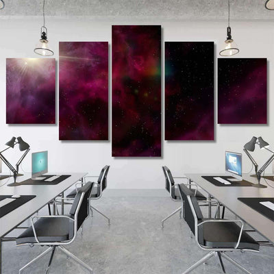 Light Purple Fantastic Nebula Galaxy 3D 2 Galaxy Sky and Space Multi Piece Panel Canvas Home Decor Housewarming Gift Ideas Poster Canvas Gallery Prints