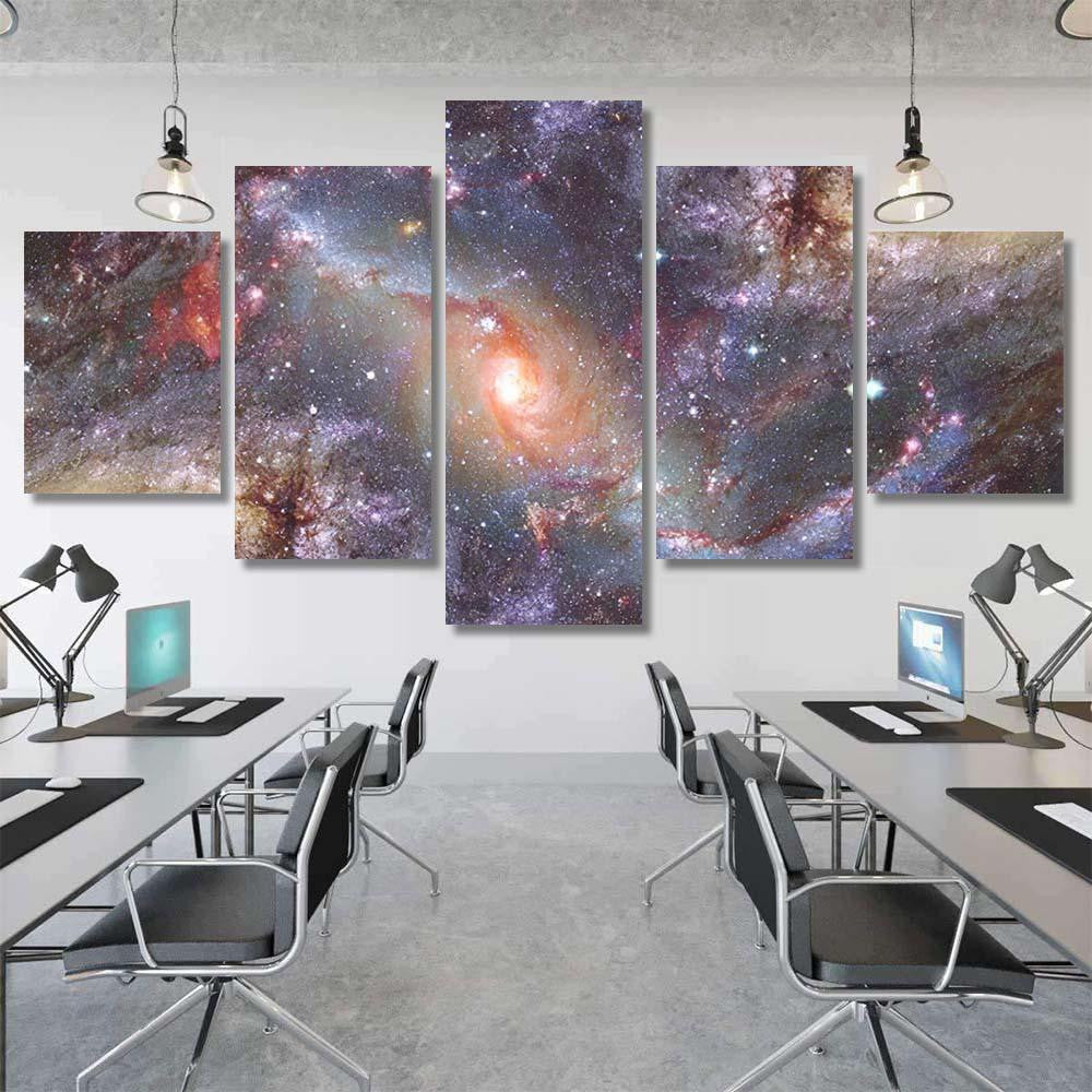 Spiral Galaxy Space Abstract Background Elements Galaxy Sky and Space Multi Piece Panel Canvas Home Decor Housewarming Gift Ideas Poster Canvas Gallery Prints