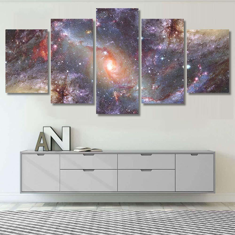 Spiral Galaxy Space Abstract Background Elements Galaxy Sky and Space Multi Piece Panel Canvas Home Decor Housewarming Gift Ideas Poster Canvas Gallery Prints