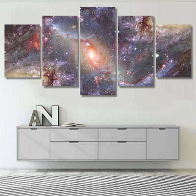 Spiral Galaxy Space Abstract Background Elements Galaxy Sky and Space Multi Piece Panel Canvas Home Decor Housewarming Gift Ideas Poster Canvas Gallery Prints