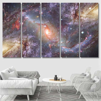 Spiral Galaxy Space Abstract Background Elements Galaxy Sky and Space Multi Piece Panel Canvas Home Decor Housewarming Gift Ideas Poster Canvas Gallery Prints