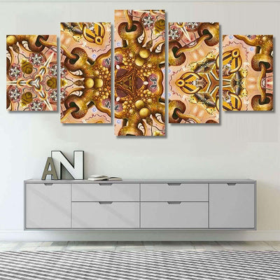 Psychedelic Ornament Surrealism Bright Neon Shape Galaxy Sky and Space Multi Piece Panel Canvas Home Decor Housewarming Gift Ideas Poster Canvas Gallery Prints