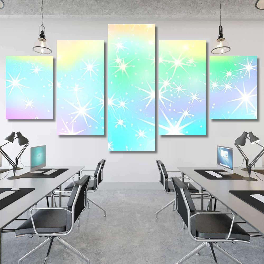 Rainbow Galaxy Unicorn Seamless Pattern Fantasy Galaxy Sky and Space Multi Piece Panel Canvas Home Decor Housewarming Gift Ideas Poster Canvas Gallery Prints