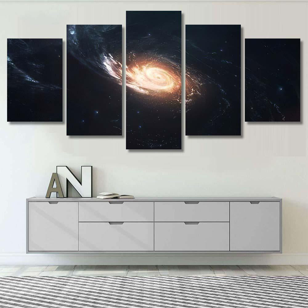 Milky Way Galaxy Cluster Stars Deep Galaxy Sky and Space Multi Piece Panel Canvas Home Decor Housewarming Gift Ideas Poster Canvas Gallery Prints