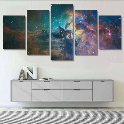 Space Background Elements This 1 Galaxy Sky and Space Multi Piece Panel Canvas Home Decor Housewarming Gift Ideas Poster Canvas Gallery Prints