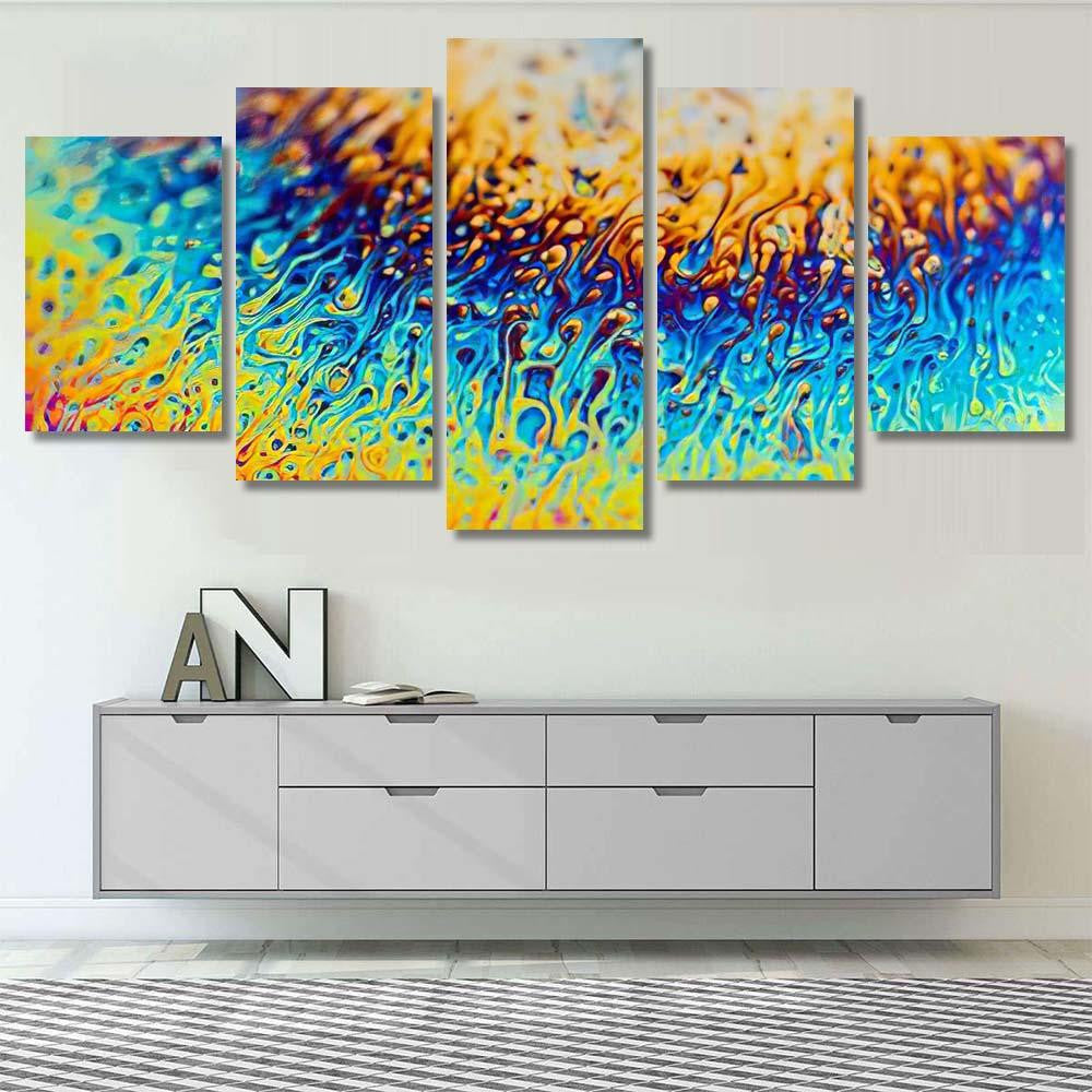 Psychedelic Abstract Planet Soap Bubble Light Galaxy Sky and Space Multi Piece Panel Canvas Home Decor Housewarming Gift Ideas Poster Canvas Gallery Prints