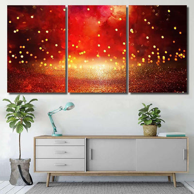 Red Black Gold Glitter Vintage Lights 1  1 Galaxy Sky and Space Multi Piece Panel Canvas Home Decor Housewarming Gift Ideas Poster Canvas Gallery Prints