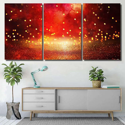 Red Black Gold Glitter Vintage Lights 1  1 Galaxy Sky and Space Multi Piece Panel Canvas Home Decor Housewarming Gift Ideas Poster Canvas Gallery Prints