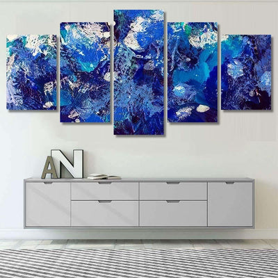 Oil Abstract Blue Planet Earth Galaxy Sky and Space Multi Piece Panel Canvas Home Decor Housewarming Gift Ideas Poster Canvas Gallery Prints