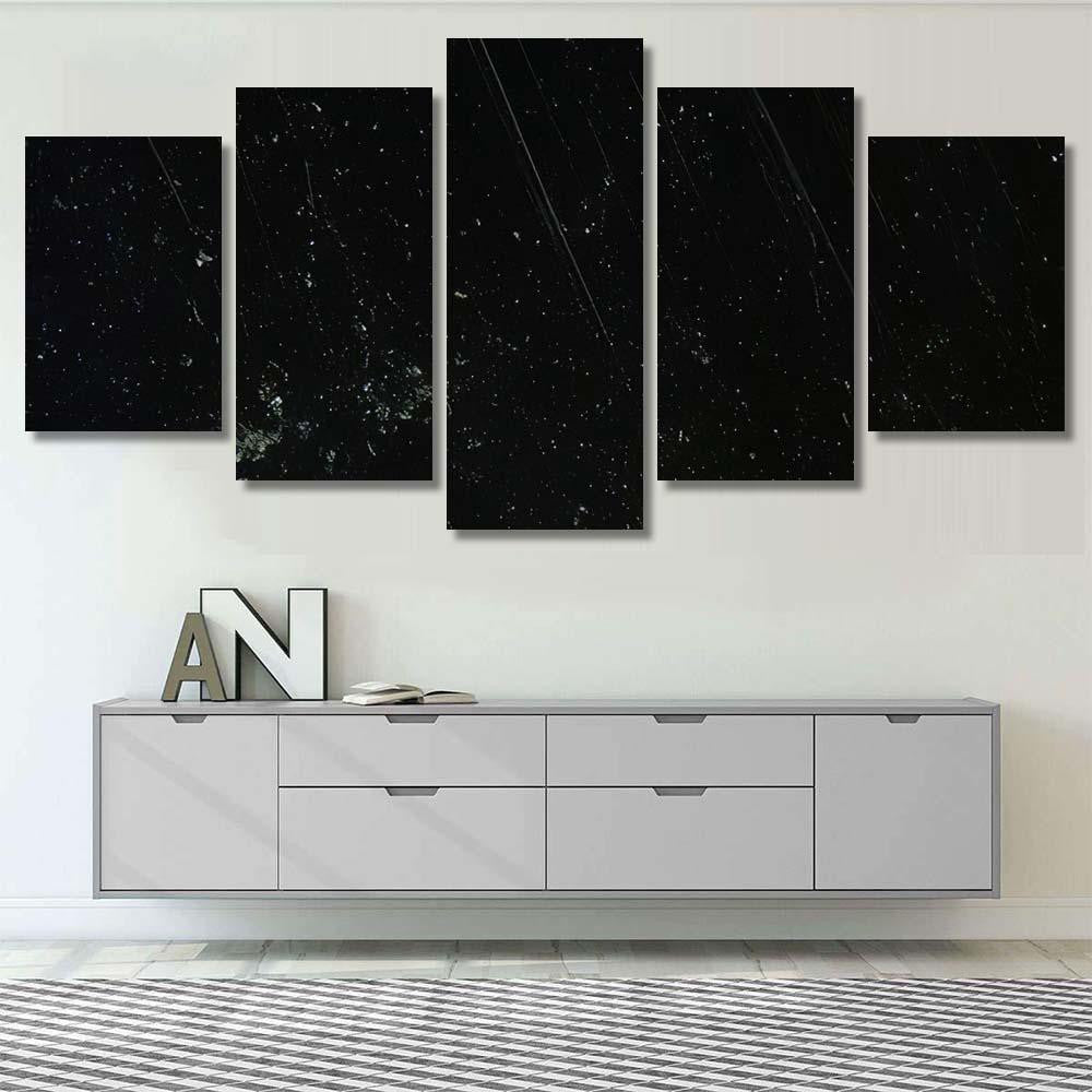 Noise Black Background Overlay Abstract Film 1 Galaxy Sky and Space Multi Piece Panel Canvas Home Decor Housewarming Gift Ideas Poster Canvas Gallery Prints