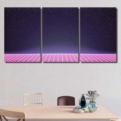 Laser Grid Deep Space Retro Futuristic Galaxy Sky and Space Multi Piece Panel Canvas Home Decor Housewarming Gift Ideas Poster Canvas Gallery Prints