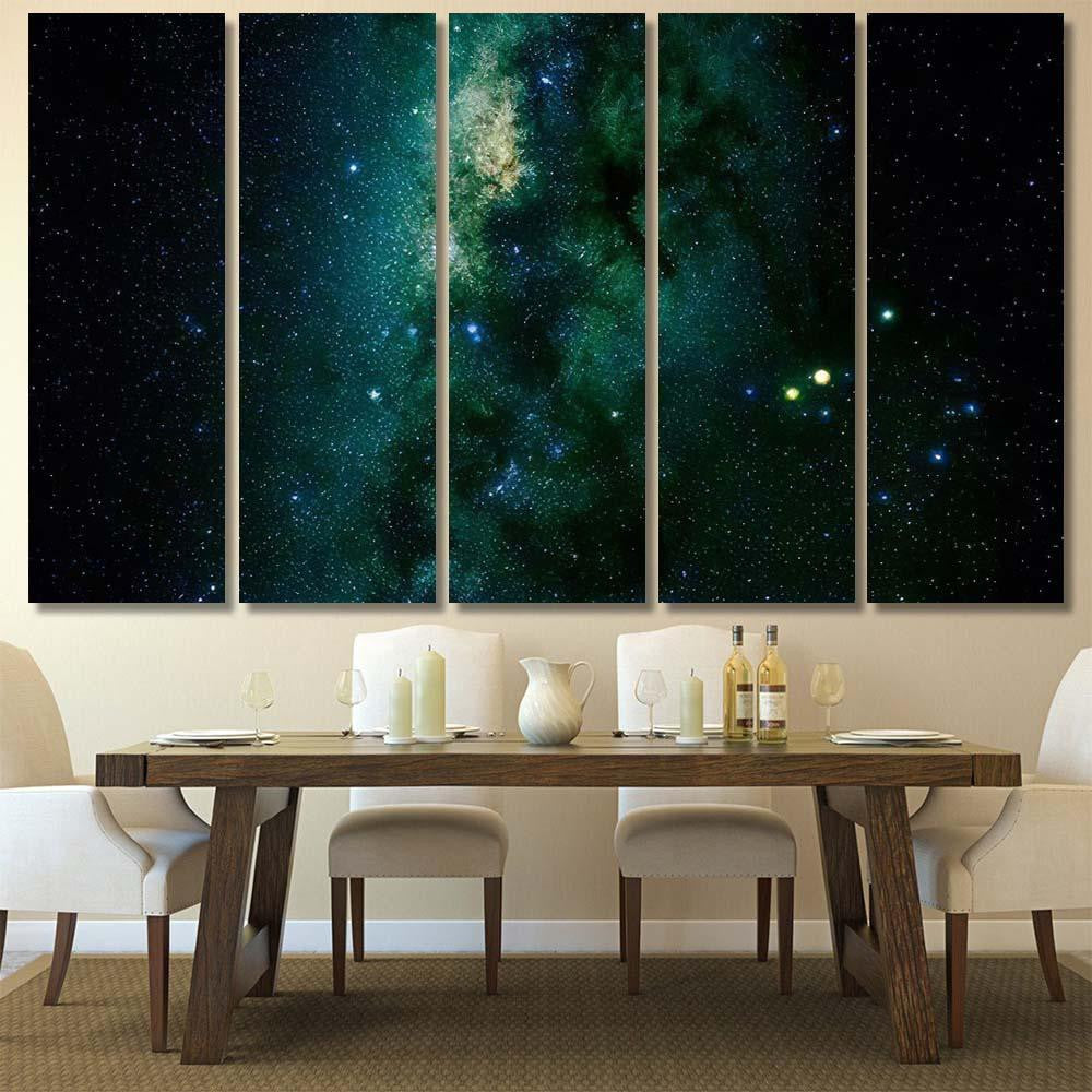 Stars Galaxy Outer Space Sky Night 4  1 Galaxy Sky and Space Multi Piece Panel Canvas Home Decor Housewarming Gift Ideas Poster Canvas Gallery Prints