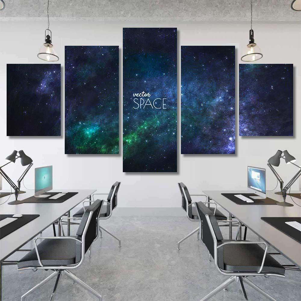 Space Galaxy Background Nebula Stardust Bright 1 Galaxy Sky and Space Multi Piece Panel Canvas Home Decor Housewarming Gift Ideas Poster Canvas Gallery Prints